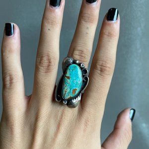 Vintage sterling silver turquoise ring - GORGEOUS!